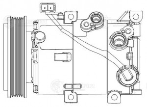 Компрессор кондиц. для а/м Kia CEED (12-)/Cerato III (13-) 1.6i LCAC0865 LCAC0865 LUZAR
