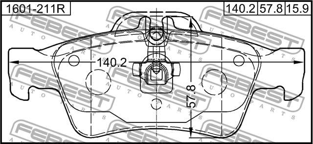 Колодки задние MERCEDES W211/212 1601-211R 1601-211R FEBEST