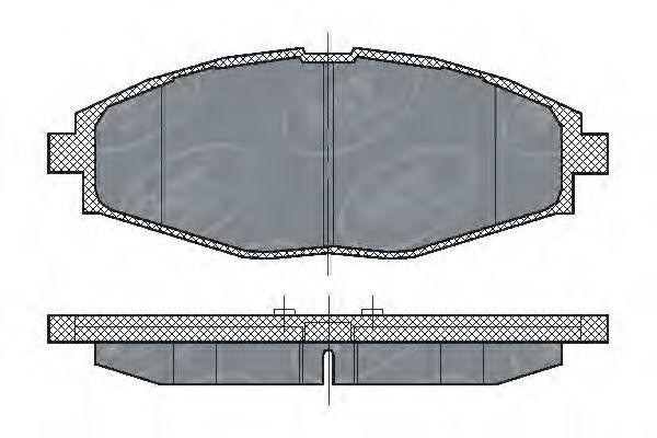 Колодки тормозные дисковые передние SP213 SCT