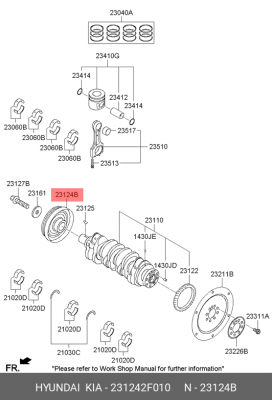 ШКИВ КОЛЕНВАЛА 23124-2F010 231242F010 HYUNDAI KIA