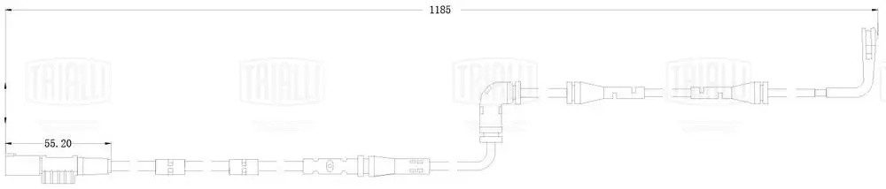 Датчик износа колодок Land Rover Range Rover Evoque (11-) перед. L=1185 R17 (PFS PFS 0120 TRIALLI