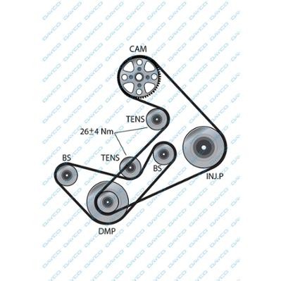 ремень ГРМ! 163x254\ Mitsubishi L200/L300 2.5D/TD 86-96/Pajero 2.3/2.5D 83-00 94268 DAYCO