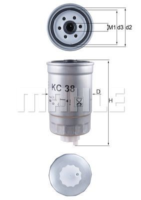 Фильтр топливный KC38 MAHLE KNECHT