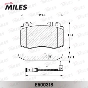 СНЯТ С ПР-ВА Колодки тормозные передние (Смесь CERAMIC серия PRO) MERCEDES-BENZ  E500318 MILES