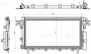 Радиатор кондиц. для а/м Great Wall Hover H5 10- 2.4i крепл. трубки с торца LRAC LRAC3004 LUZAR