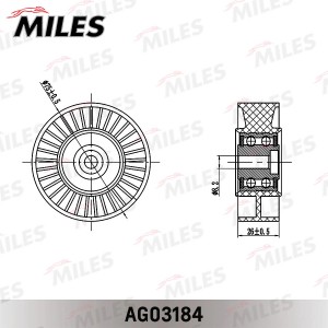Ролик ремня приводного AUDI A4/A6/Q7/VW TOUAREG 2.7D/3.0D 03- AG03184 AG03184 MILES