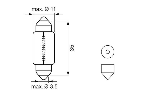 Лампа светодиодная 12V C5W SV8.5-8 блистер (2шт.) LED Retrofit BOSCH 1 987 301 501 BOSCH