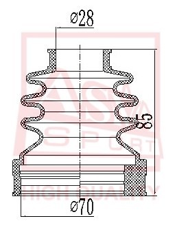 ПЫЛЬНИК ШРУС IB 12 ASBTINN16E ASBT-INN16E ASVA