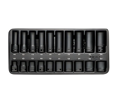 набор ударных головок! 1/2', 10-24 мм, 20 шт., ложемент\ 84-241 NEO