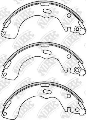 Колодки тормозные барабанные FORD MAVERICK 01-/MAZDA 626 97-02/PREMACY 99-/TRIBU FN3382 NIBK