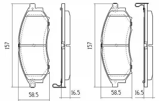 колодки дисковые передние!\ Infiniti FX35/EX35/G35 05>, Nissan 350Z/Pathfinder 0 FBP1686 FREMAX