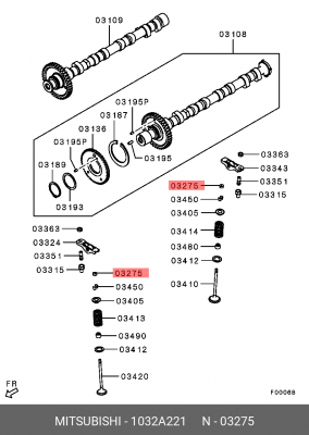 Наконечник клапана MITSUBISHI 1032A221 1032A221 MITSUBISHI