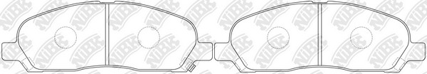 Колодки тормозные MITSUBISHI Grandis (98-03) передние (4шт.) NIBK PN3419 NIBK