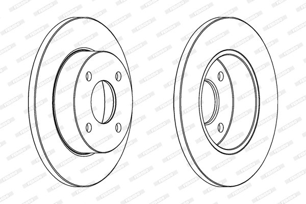 Тормозной диск  2шт DDF442 FERODO