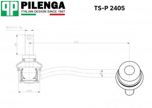 Стойка стабилизатора переднего правая SPRINTER, CRAFTER, с 2006 TS-P2405 TSP2405 PILENGA