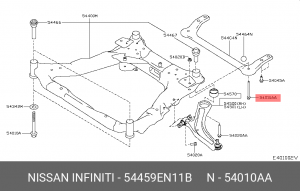 болт подрамника!\ Nissan Qashqai/ X-Trail 54459-EN11B NISSAN