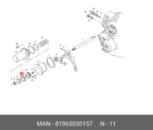 Кольцо  уплотнительное 81965030157 MAN