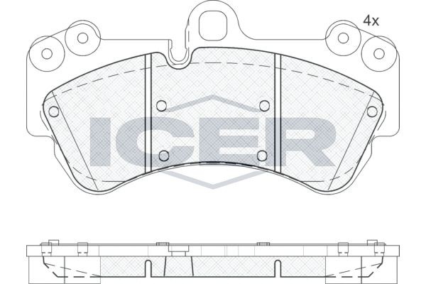 181620 колодки дисковые передние!\ VW Touareg 3.2i/4.2i/2.5TDi/5.0TDi диск 17' 0 181620 ICER