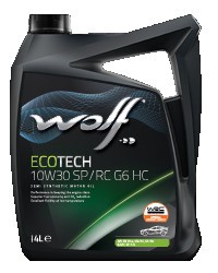 WOLF ECOTECH 10W30 SP/RC G6 4L ILSAC GF-5 ILSAC GF-6 A 1047302 WOLF