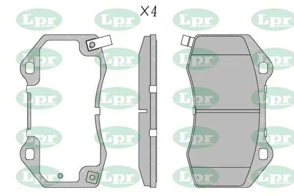 Колодки передние OPEL CORSA D 05P2018 05P2018 LPR