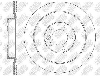 Диск тормозной AUDI A8,Q7 (19-),Q8 VW Touareg (18-23) задний (1шт.) NIBK RN2187 NIBK