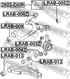 Сайлентблок LRAB-009 LRAB-009 FEBEST