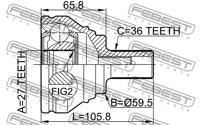 ШРУС 2310-031 2310-031 FEBEST