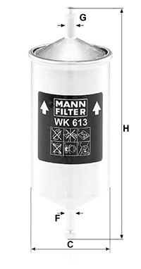 Фильтр топливный WK613 WK613 MANN FILTER