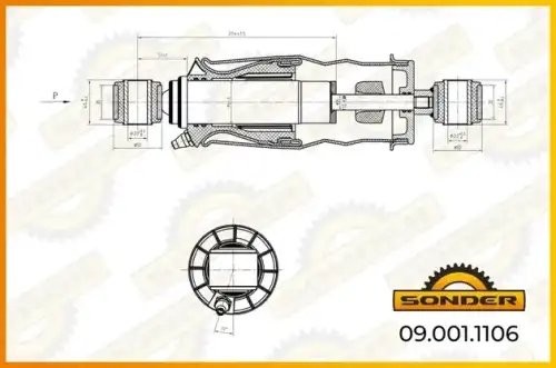 Амортизатор кабины IVECO о.н 500340706 — 2 года безусловной гарантии 090011106 SONDER