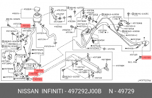 ХОМУТ 49729-2J00B 49729-2J00B NISSAN