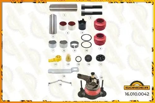 Аналог 18150. РМК суппорта HALDEX MODUL T Полный комплект мех-ма суппорта в сбор 160100042 SONDER