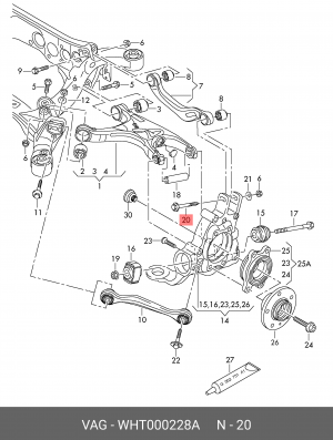 Болт VW AUDI OE WHT 000 228 A VAG