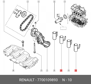 ЖИКЛЕР ВОД. ОХЛ. ДВ-ЛЯ 7700109893 7700109893 RENAULT