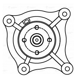 Насос водяной HYUNDAI HD65,72 дв.D4AL LUZAR LWP 0804 LUZAR