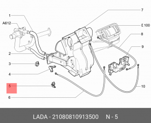 Скоба ВАЗ-2108 тяги отопителя АвтоВАЗ 21080-8109135-00 LADA VAZ