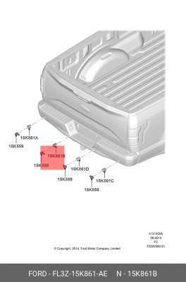 FL3Z-15K861-AE RETAINER FL3Z-15K861-AE FORD