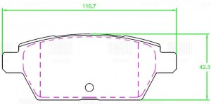 Колодки тормозные дисковые задние PF2349 TRIALLI