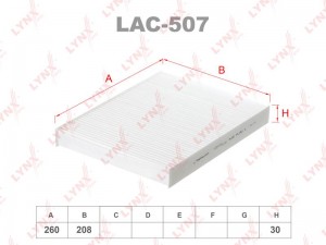 Фильтр салонный подходит для HONDA Odyssey 99-08/Step Wagon 01-05 LAC-507 LAC-507 LYNXAUTO