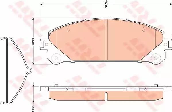Колодки тормозные TOYOTA Highlander (10-) передние (4шт.) TRW GDB3484 TRW