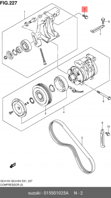 015501025A болт 01550-1025A SUZUKI