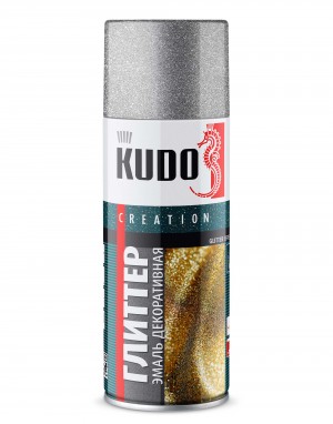 Эмаль базовая металлик "KUDO" Серебро (520 мл) (аэрозоль) (Глиттер) KUC202 KUDO