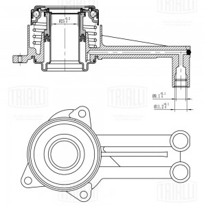 Муфта выкл. сцеп. Ford Focus I (98-) 1.4i/1.6i/1.8i (КПП B5, IB5) (гидравл.) (CT CT 1004 TRIALLI