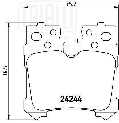 Колодки торм. Lexus LS (06-) диск. зад. (в компл. с датчиком) (PF 4119) PF4119 TRIALLI