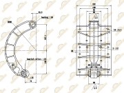 Колодка тормозная с роликом MAN/MB 410*220 ( чугун, литая) 180020058 SONDER