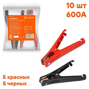Зажимы (крокодилы) для пусковых проводов XL (10 шт.) (600А, 17,5х9см) (SA600P10) SA600P10 AIRLINE