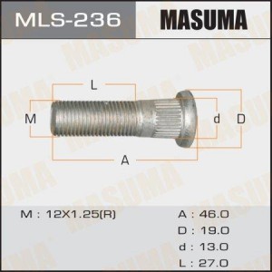 шпилька!\ Nissan 180SX/200SX/300ZX/AD Max 90-99 MLS-236 MASUMA