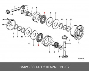 диск дифференциала!\ BMW E12 33 14 1 210 626 BMW