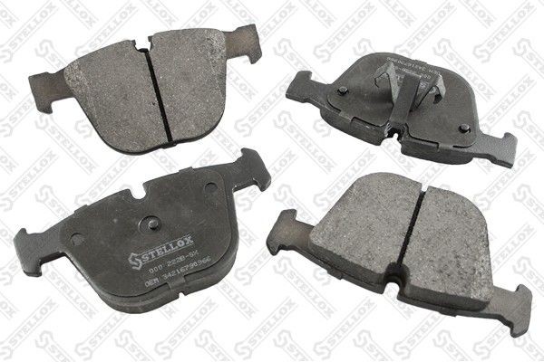 колодки дисковые задн.! с антискрип. пл.\ BMW F07GT/F01/F02/F03/F04 3.5i-4.0d 08 000-222B-SX STELLOX