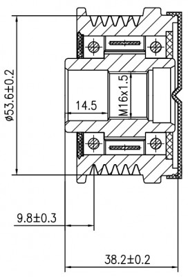 Шкив с обгонной муфтой генер. для а/м Opel Astra J (09-) 1.4T/Corsa D (06-) 1.2i SGP 2108 START VOLT