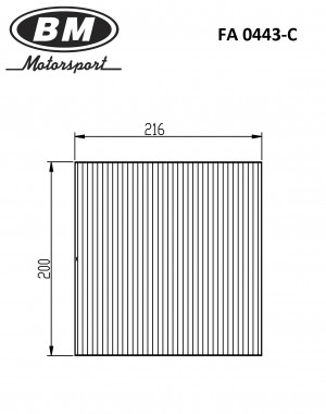 Фильтр салонный, угольный LOGAN II FA0443C FA0443C BM MOTORSPORT